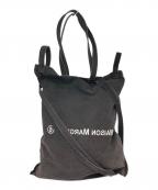 MM6 Maison Margielaエムエムシックスメゾンマルジェラ）の古着「INSIDEOUT LOGO BERLIN BAG」｜ブラック