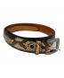 FUNNY（ファニー）の古着「Straight Diamond Python Latigo Leather Belt」｜ブラック