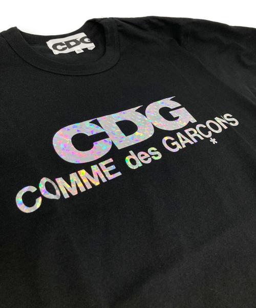 CDG（シーディージー）CDG (シーディージー) ホログラムロゴプリントT ブラック サイズ:Ｓの古着・服飾アイテム