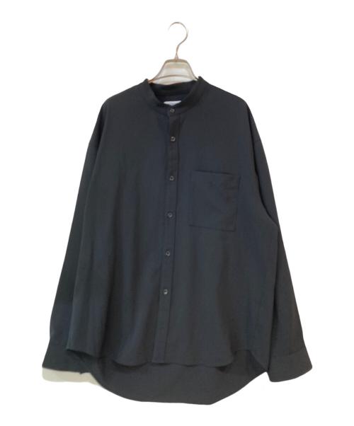 ATTACHMENT（アタッチメント）ATTACHMENT (アタッチメント) DROP SHOULDER BAND COLLAR L/S SH ブラック サイズ:2の古着・服飾アイテム