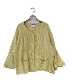 中古・古着通販】FLAX (フラックス) 長袖シャツ 90'sリネンシャツ
