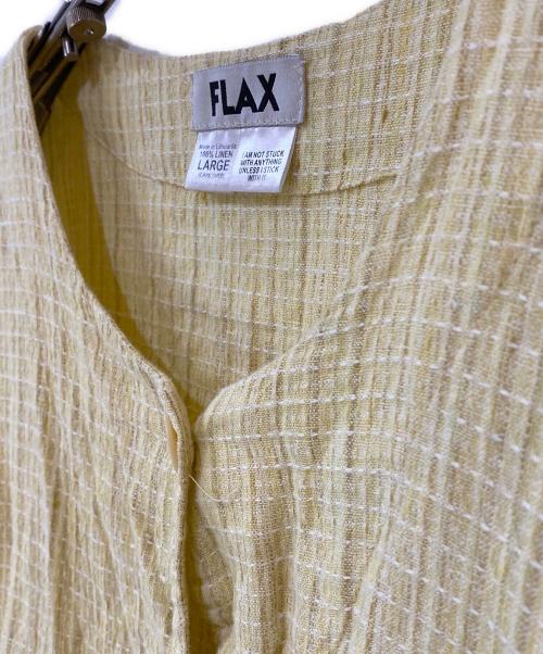FLAX（フラックス）FLAX (フラックス) リネンシャツ イエロー サイズ:Lの古着・服飾アイテム