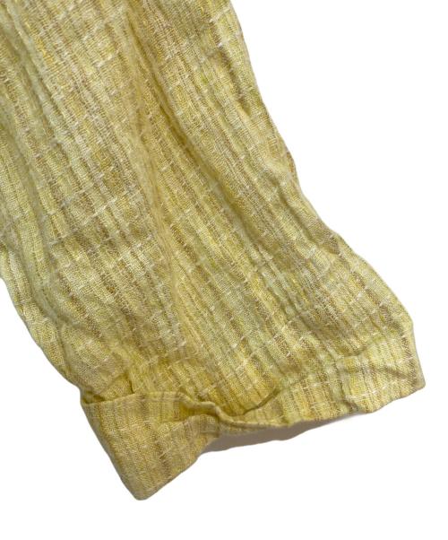 FLAX（フラックス）FLAX (フラックス) リネンシャツ イエロー サイズ:Lの古着・服飾アイテム