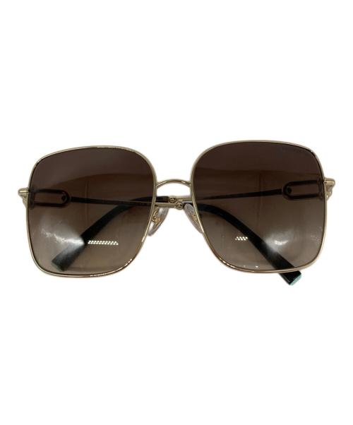 TIFFANY & Co.（ティファニー）TIFFANY & Co. (ティファニー) ハードウェアモチーフ スクエアサングラス ゴールド サイズ:58□16の古着・服飾アイテム