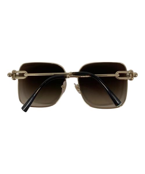 TIFFANY & Co.（ティファニー）TIFFANY & Co. (ティファニー) ハードウェアモチーフ スクエアサングラス ゴールド サイズ:58□16の古着・服飾アイテム