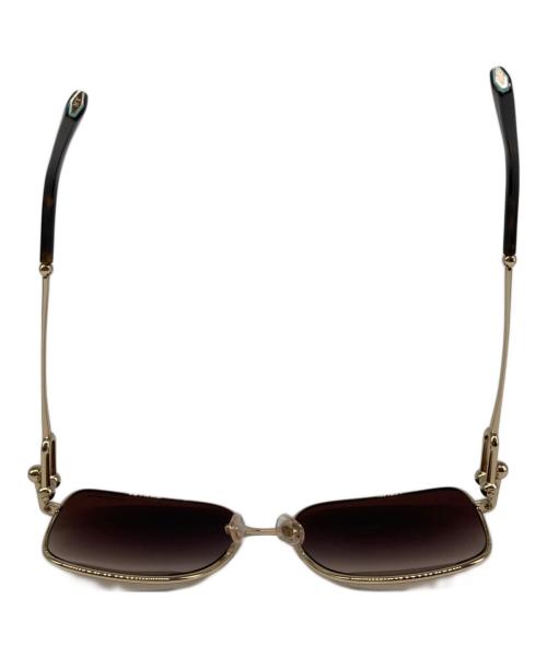 TIFFANY & Co.（ティファニー）TIFFANY & Co. (ティファニー) ハードウェアモチーフ スクエアサングラス ゴールド サイズ:58□16の古着・服飾アイテム