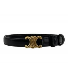 中古・古着通販】LOEWE (ロエベ) エンボスロゴレザーベルト ブラック