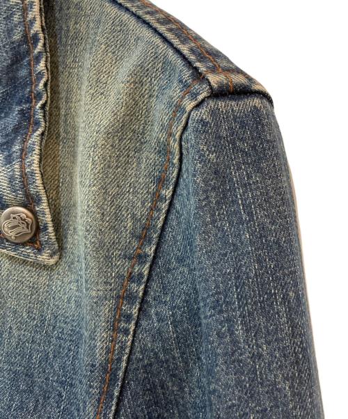 JACKROSE VINTAGE（ジャックローズヴィンテージ）JACKROSE VINTAGE (ジャックローズヴィンテージ) THE ROLLING STONES (ザ ローリングストーンズ) デニムライダースジャケット インディゴ サイズ:3の古着・服飾アイテム