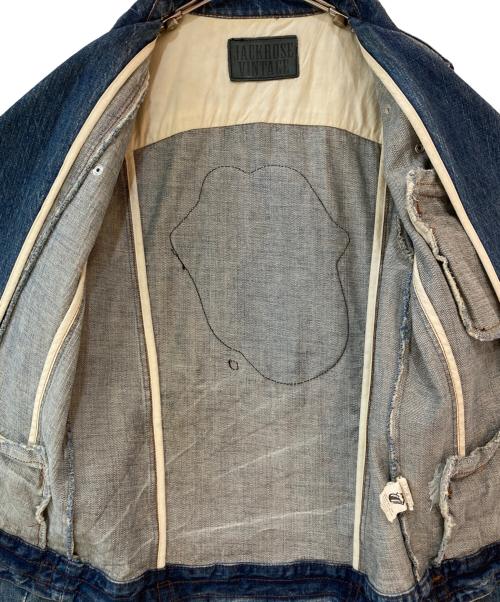 JACKROSE VINTAGE（ジャックローズヴィンテージ）JACKROSE VINTAGE (ジャックローズヴィンテージ) THE ROLLING STONES (ザ ローリングストーンズ) デニムライダースジャケット インディゴ サイズ:3の古着・服飾アイテム