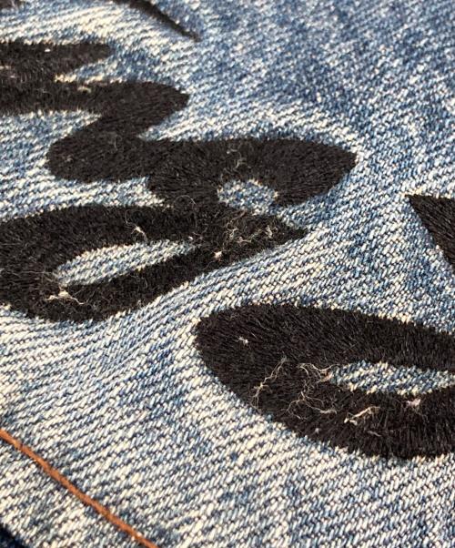 JACKROSE VINTAGE（ジャックローズヴィンテージ）JACKROSE VINTAGE (ジャックローズヴィンテージ) THE ROLLING STONES (ザ ローリングストーンズ) デニムライダースジャケット インディゴ サイズ:3の古着・服飾アイテム