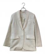 deresデレス）の古着「ショールカラーツイードジャケット」｜ホワイト
