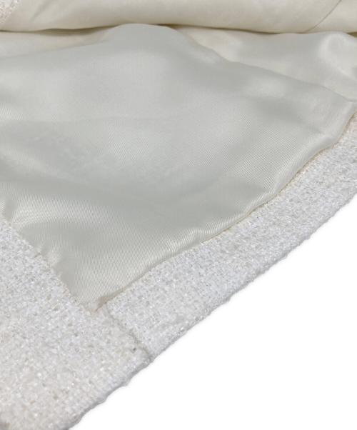 deres（デレス）deres (デレス) ショールカラーツイードジャケット ホワイト サイズ:Ｆreeの古着・服飾アイテム