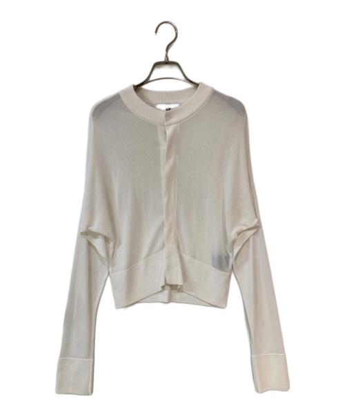 SHE TOKYO（シートーキョー）SHE TOKYO (シートーキョー) Demi Sheer カーディガン ホワイトの古着・服飾アイテム