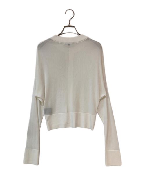 SHE TOKYO（シートーキョー）SHE TOKYO (シートーキョー) Demi Sheer カーディガン ホワイトの古着・服飾アイテム