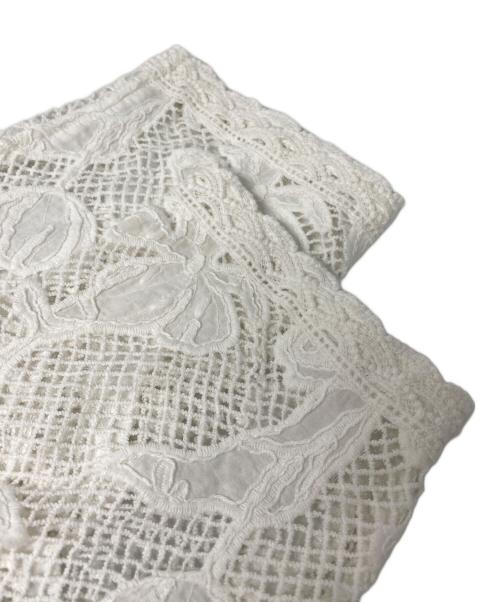 TSUHARU by samansa Mos2（ツハル バイ サマンサモスモス）TSUHARU by samansa Mos2 (ツハル バイ サマンサモスモス) オーバーレースフード付きボレロ ホワイト サイズ:Freeの古着・服飾アイテム