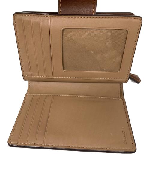 COACH（コーチ）COACH (コーチ) ミディアム コーナー ジップ ウォレット・シグネチャー キャンバス タン/ブラウンの古着・服飾アイテム