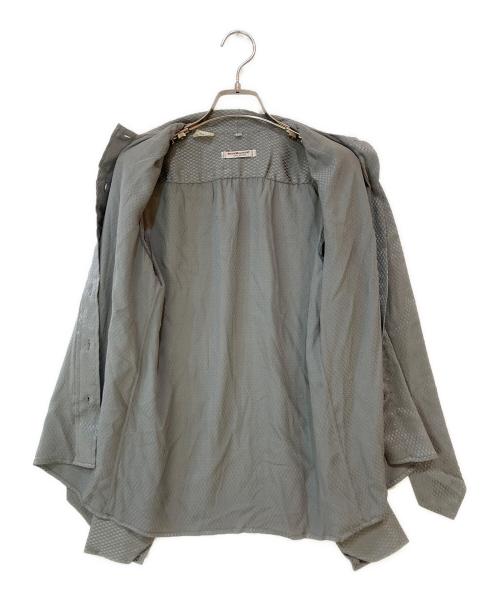 Saint Laurent rive gauche（サンローランリヴゴーシュ）Saint Laurent rive gauche (サンローランリヴゴーシュ) ボウタイ シルクシャツ グレー サイズ:36の古着・服飾アイテム