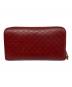 GUCCI (グッチ) マイクログッチシマラウンドファスナー長財布 レッド：14000円