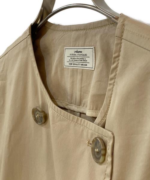 JOURNAL STANDARD relume（ジャーナルスタンダード レリューム）JOURNAL STANDARD relume (ジャーナルスタンダード レリューム) ノーカラーライトショートコート ベージュ サイズ:Freeの古着・服飾アイテム