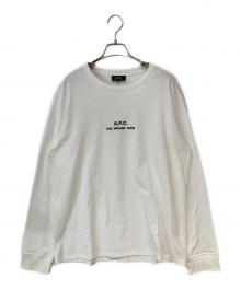 A.P.C.（アーペーセー）の古着「ロゴ刺繍カットソー」｜ホワイト