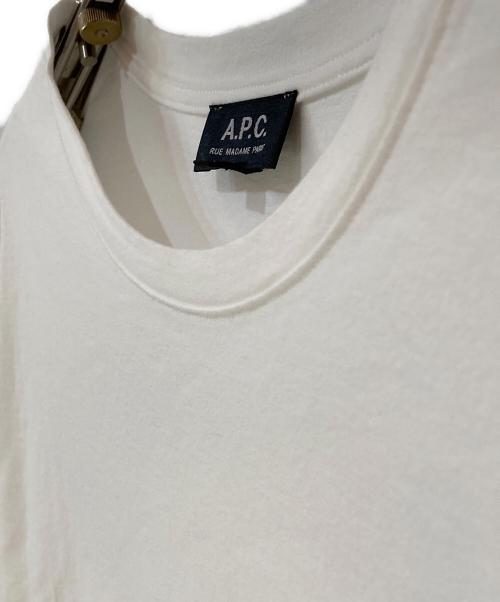 A.P.C.（アーペーセー）A.P.C. (アーペーセー) ロゴ刺繍カットソー ホワイト サイズ:Lの古着・服飾アイテム