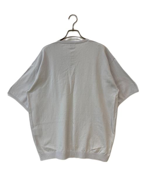 STEVEN ALAN（スティーブンアラン）STEVEN ALAN (スティーブンアラン) KUBO HENLEY NECK SHORT SLEEVE KNIT-LOOSE/ニット グレー サイズ: Sの古着・服飾アイテム