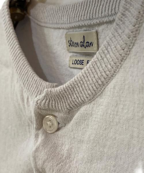STEVEN ALAN（スティーブンアラン）STEVEN ALAN (スティーブンアラン) KUBO HENLEY NECK SHORT SLEEVE KNIT-LOOSE/ニット グレー サイズ: Sの古着・服飾アイテム