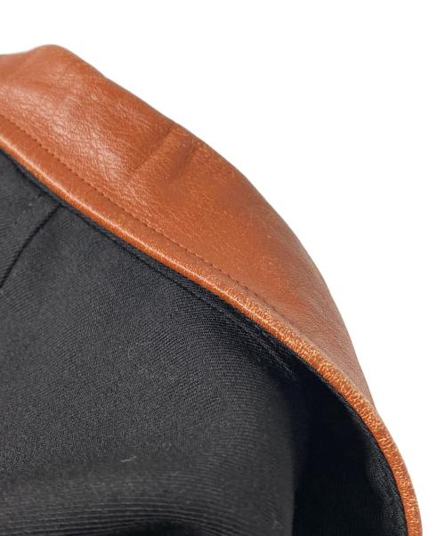 Y's for men（ワイズフォーメン）Y's for men (ワイズフォーメン) 襟レザー3Bテーラードジャケット ブラック サイズ:2の古着・服飾アイテム