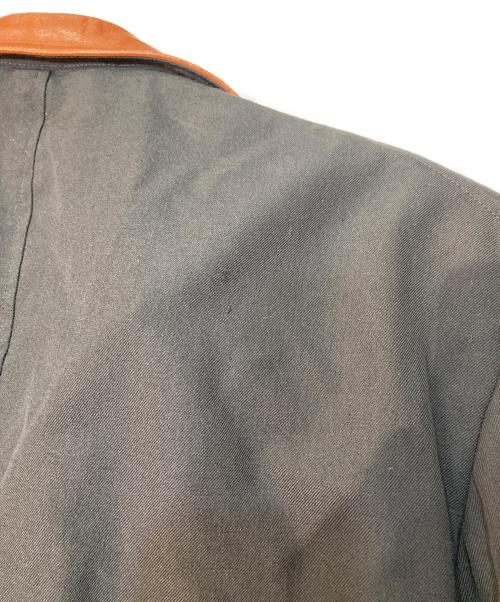 Y's for men（ワイズフォーメン）Y's for men (ワイズフォーメン) 襟レザー3Bテーラードジャケット ブラック サイズ:2の古着・服飾アイテム