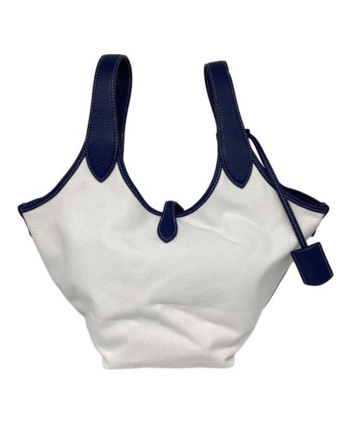 POLO RALPH LAUREN（ポロ・ラルフローレン）POLO RALPH LAUREN (ポロ・ラルフローレン) Polo Play キャンバス ラージ トート ホワイトの古着・服飾アイテム