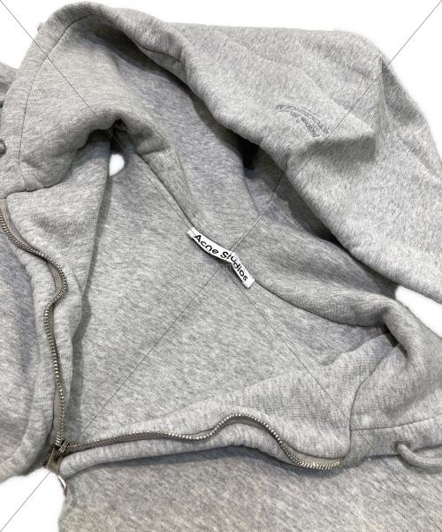 Acne studios（アクネ ストゥディオズ）Acne studios (アクネ ストゥディオズ) フード付きジップアップスウェットシャツ グレーメランジ サイズ:Lの古着・服飾アイテム