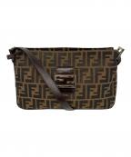 FENDIフェンディ）の古着「ズッカ柄 セミショルダーバッグ」｜ブラウン