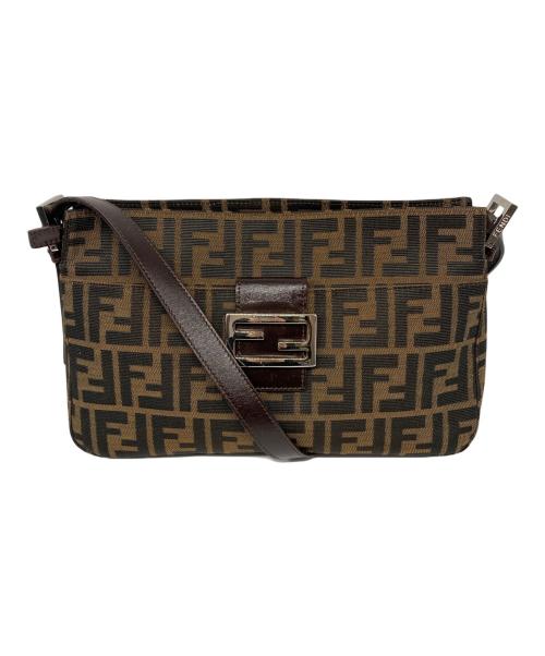 FENDI（フェンディ）FENDI (フェンディ) ズッカ柄 セミショルダーバッグ ブラウンの古着・服飾アイテム