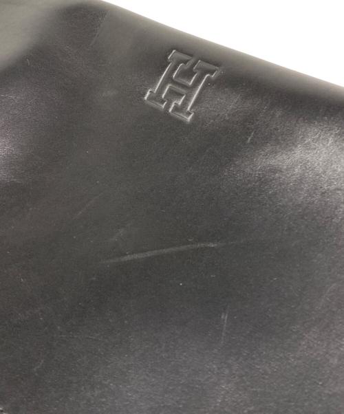 HIROFU（ヒロフ）HIROFU (ヒロフ) Hロゴエンボス ハンドバッグ ブラックの古着・服飾アイテム