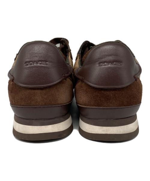 COACH（コーチ）COACH (コーチ) C142 SIG PVC RNR ローカットスニーカー ブラウン サイズ:24の古着・服飾アイテム