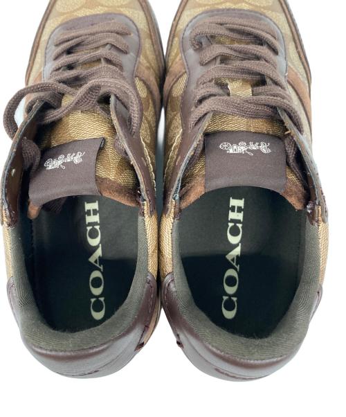 COACH（コーチ）COACH (コーチ) C142 SIG PVC RNR ローカットスニーカー ブラウン サイズ:24の古着・服飾アイテム