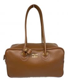 YOUNG & OLSEN The DRYGOODS STORE（ヤングアンドオルセン ザ ドライグッズストア）の古着「EMBOSSED LEATHER STUDENT M」｜ブラウン