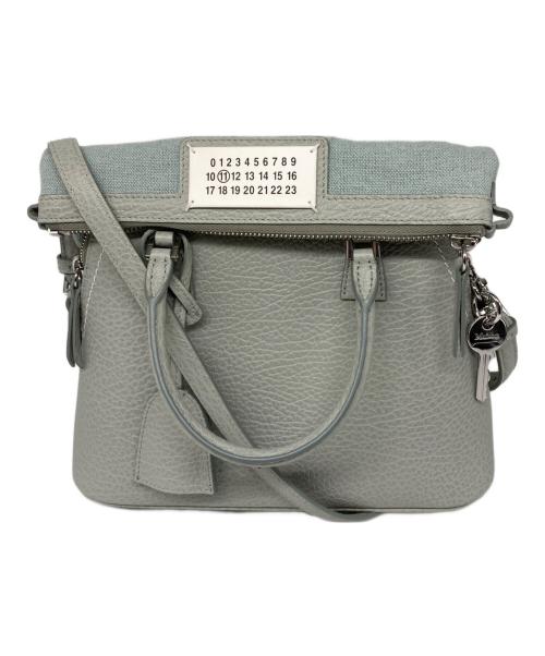 Maison Margiela（メゾンマルジェラ）Maison Margiela (メゾンマルジェラ) 5AC ミニ 2WAYバッグ ライトブルーの古着・服飾アイテム