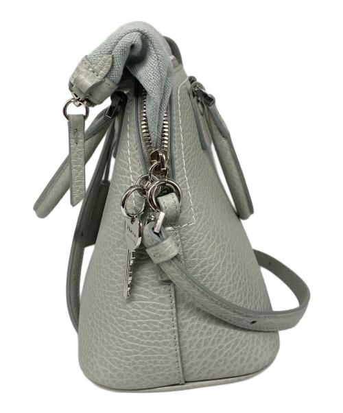 Maison Margiela（メゾンマルジェラ）Maison Margiela (メゾンマルジェラ) 5AC ミニ 2WAYバッグ ライトブルーの古着・服飾アイテム