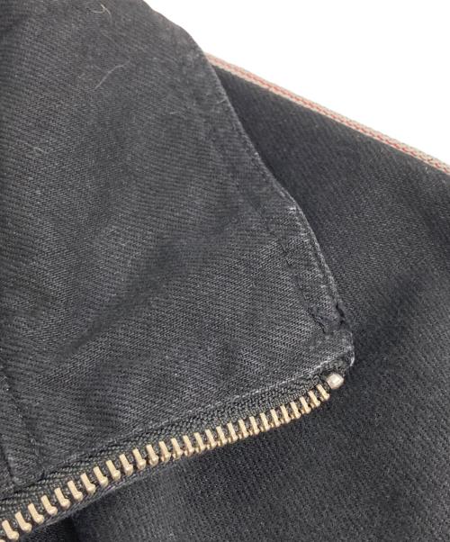 1000s THOUSANDS（ワンサウザンドエス サウザンズ）1000s THOUSANDS (ワンサウザンドエス サウザンズ) SELVAGE DENIM TRUCK JACKET BLACK WASH サイズ:Mの古着・服飾アイテム