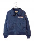 AVIREXアヴィレックス）の古着「Red Bull フライトジャケット」｜ネイビー