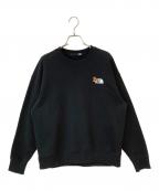THE NORTH FACEザ ノース フェイス）の古着「Flower Logo CREW / フラワーロゴクルー」｜ブラック
