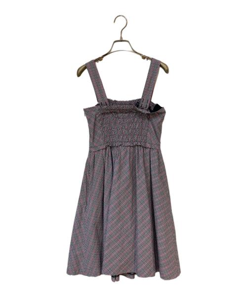 BURBERRY BLUE LABEL（バーバリー ブルー レーベル）BURBERRY BLUE LABEL (バーバリー ブルー レーベル) チェック柄 ノースリーブワンピース グレー サイズ: 38の古着・服飾アイテム