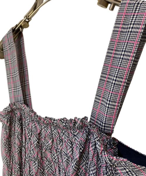 BURBERRY BLUE LABEL（バーバリー ブルー レーベル）BURBERRY BLUE LABEL (バーバリー ブルー レーベル) チェック柄 ノースリーブワンピース グレー サイズ: 38の古着・服飾アイテム