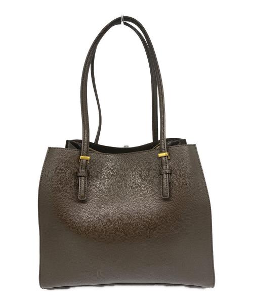 CHARLES & KEITH（チャールズアンドキース）CHARLES & KEITH (チャールズアンドキース) サンサ クラシックダブルハンドルトートバッグ ブラウンの古着・服飾アイテム