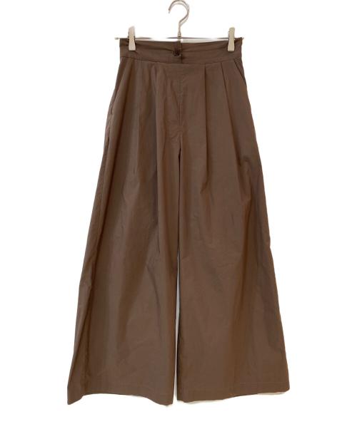BRILL（ブリル）BRILL (ブリル) 2タックタフタパンツ ブラウン サイズ:36の古着・服飾アイテム