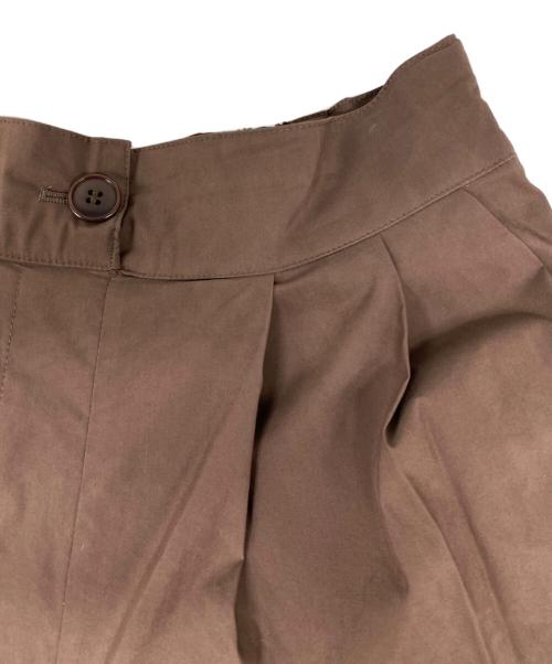 BRILL（ブリル）BRILL (ブリル) 2タックタフタパンツ ブラウン サイズ:36の古着・服飾アイテム