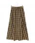 Curensology（カレンソロジー）の古着「ベルト付チェックスカート」｜ベージュ