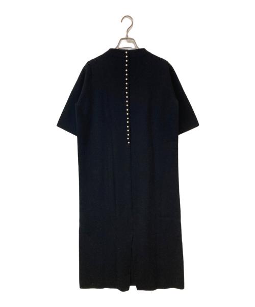 TOMORROW LAND（トゥモローランド）TOMORROW LAND (トゥモローランド) ウール バックパールボタンワンピース ブラック サイズ:Freeの古着・服飾アイテム