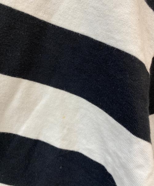 NUMBER (N)INE（ナンバーナイン）NUMBER (N)INE (ナンバーナイン) 05SS NIGHT CRAWLER エミリー期 アシンメトリーボーダーカットソー ホワイト×ブラック サイズ:4の古着・服飾アイテム